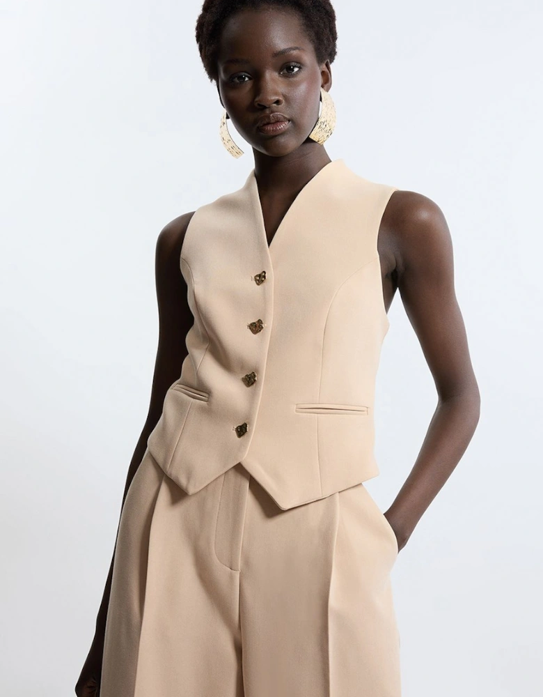 Petite Essential Tailored Button Through Waistcoat