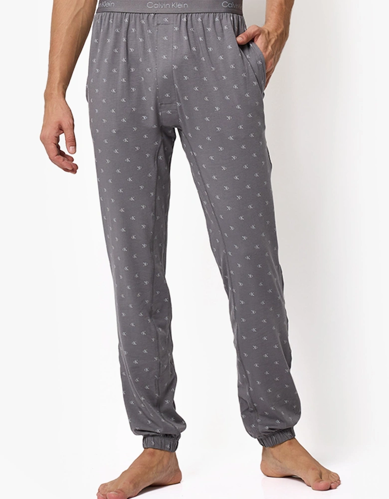 ICON COTTON STRETCH Mens Lounge Joggers Diamond Logo/Smoked Pearl