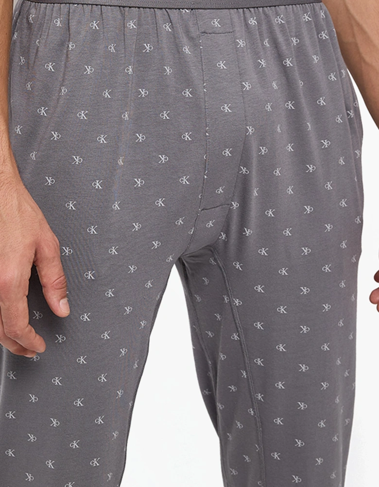 ICON COTTON STRETCH Mens Lounge Joggers Diamond Logo/Smoked Pearl
