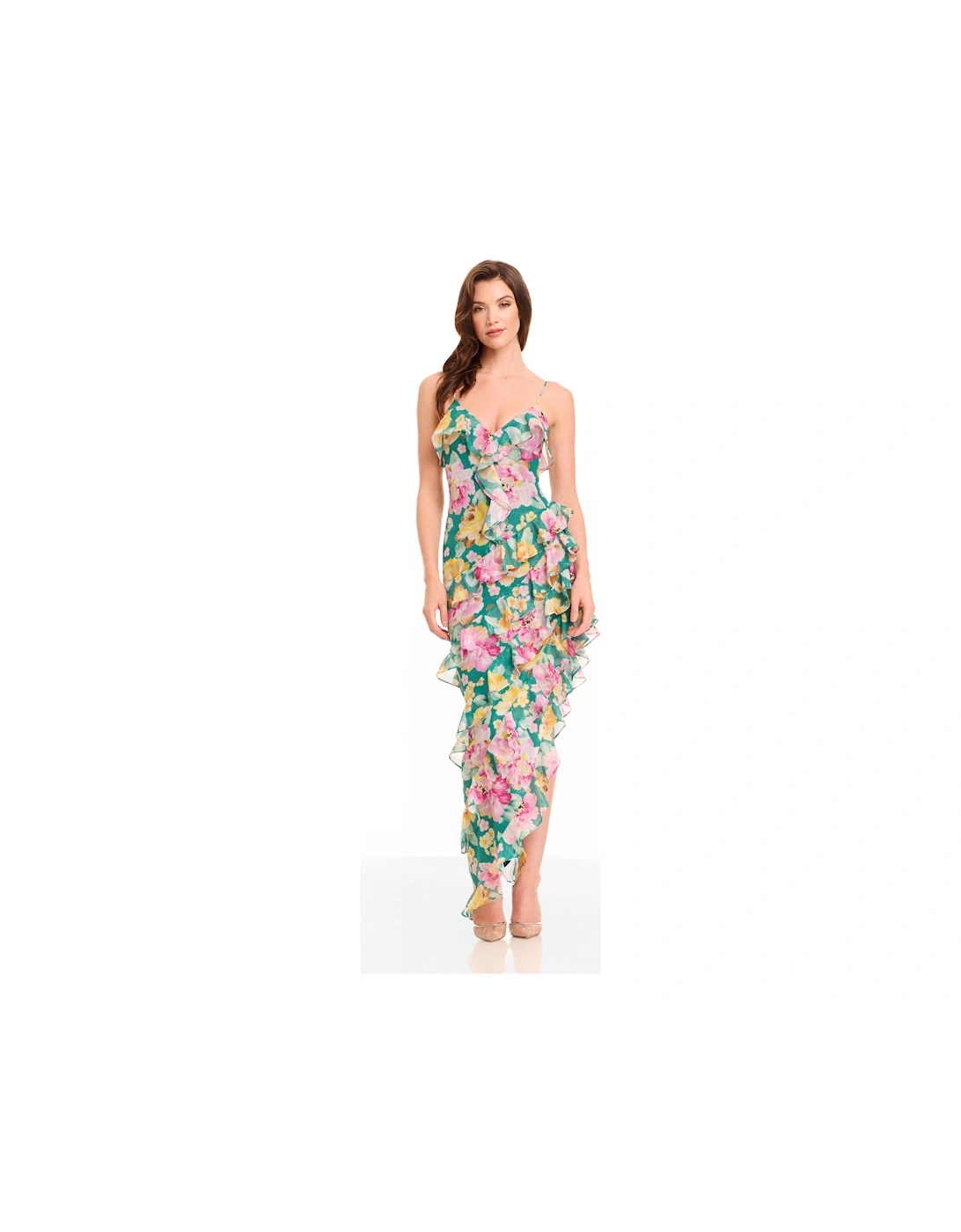 Josefina V-Neck A-Line Gown Floral, 2 of 1