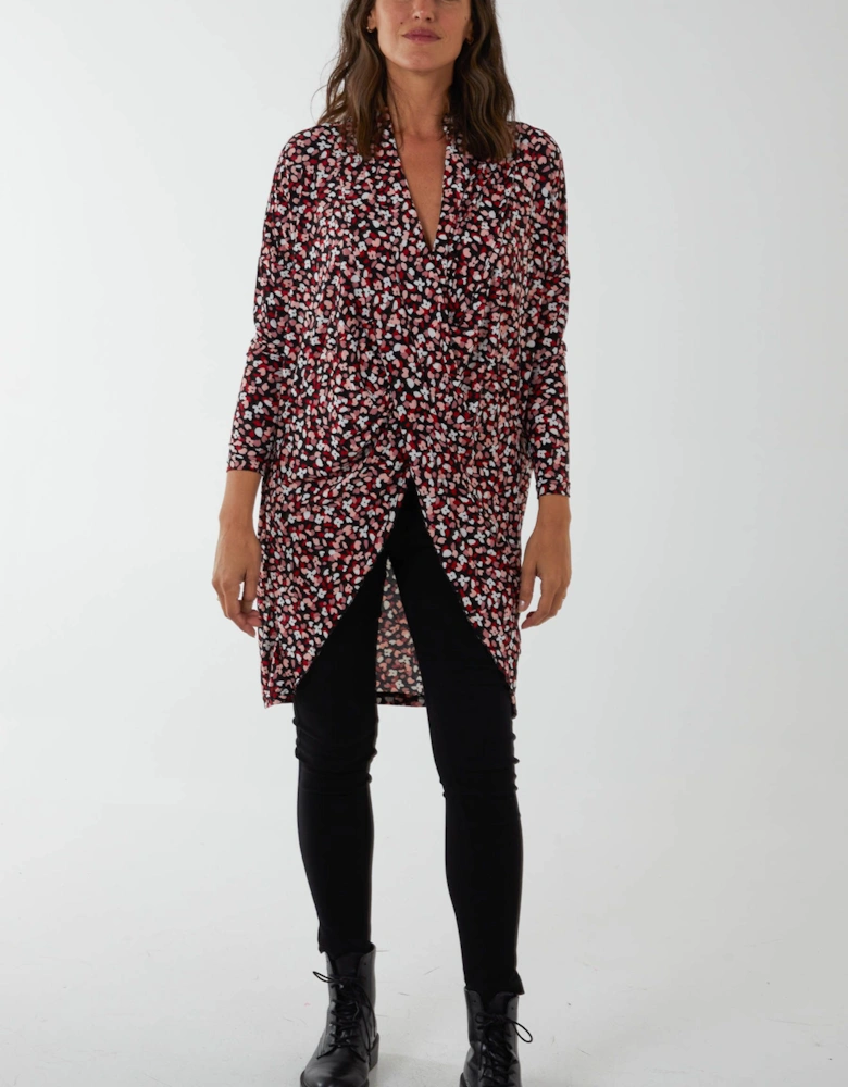Draped Dip Hem Top