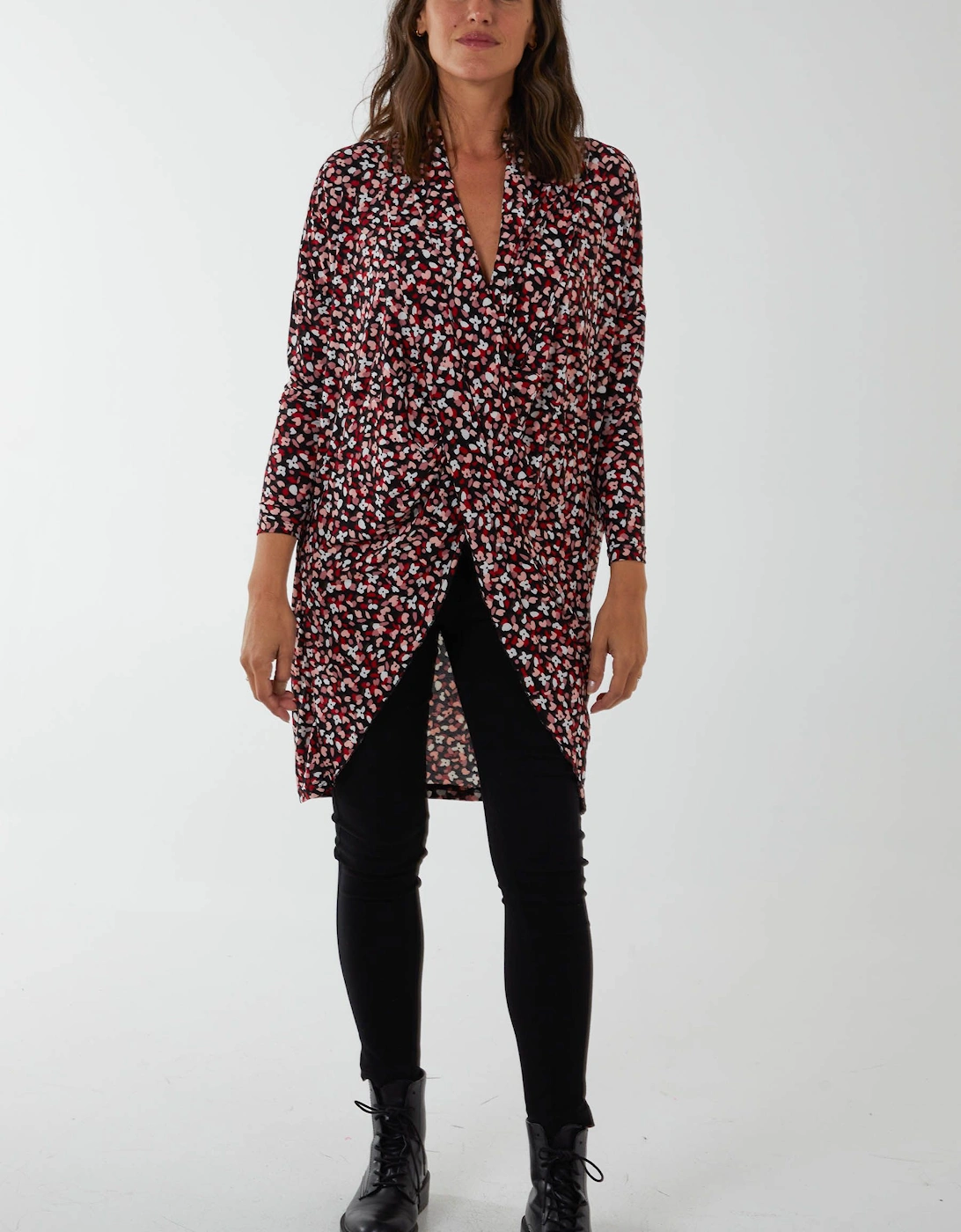 Draped Dip Hem Top, 2 of 1