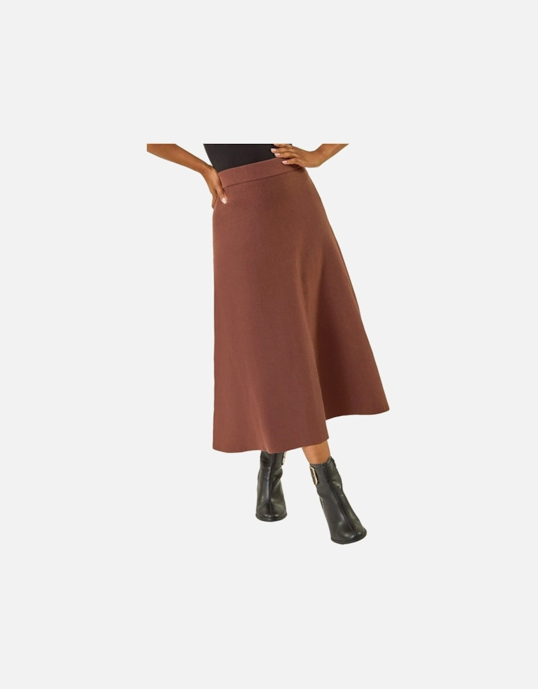 Petite Stretch Knitted Midi Skirt