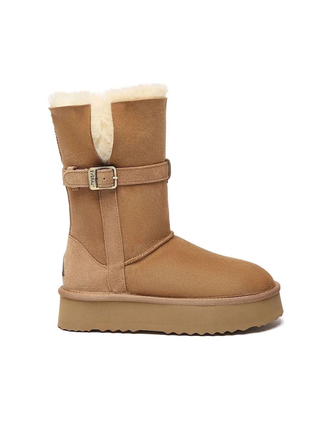 Real Sheepskin Brush 3-Way Style Platform Mid Boots with EVA Sole, 2 of 1