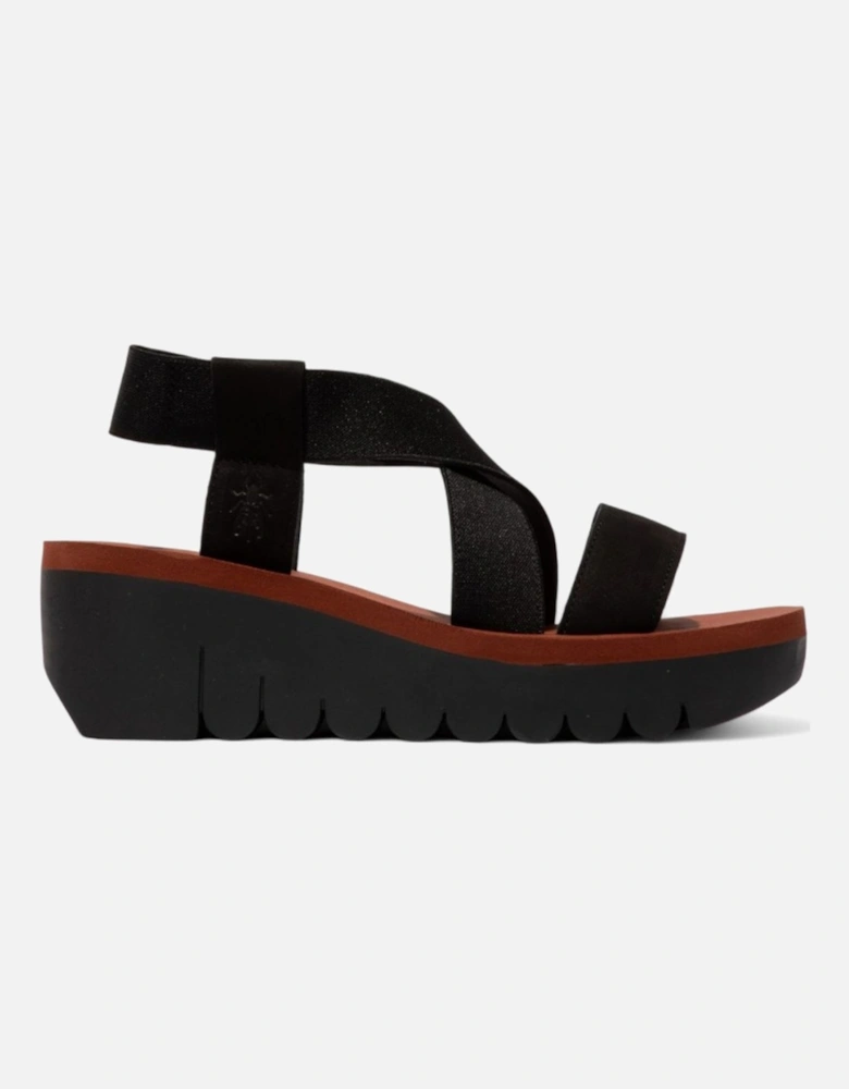 YABI922FLY Cupido Leather Sandals Espadrille Platform Wedges