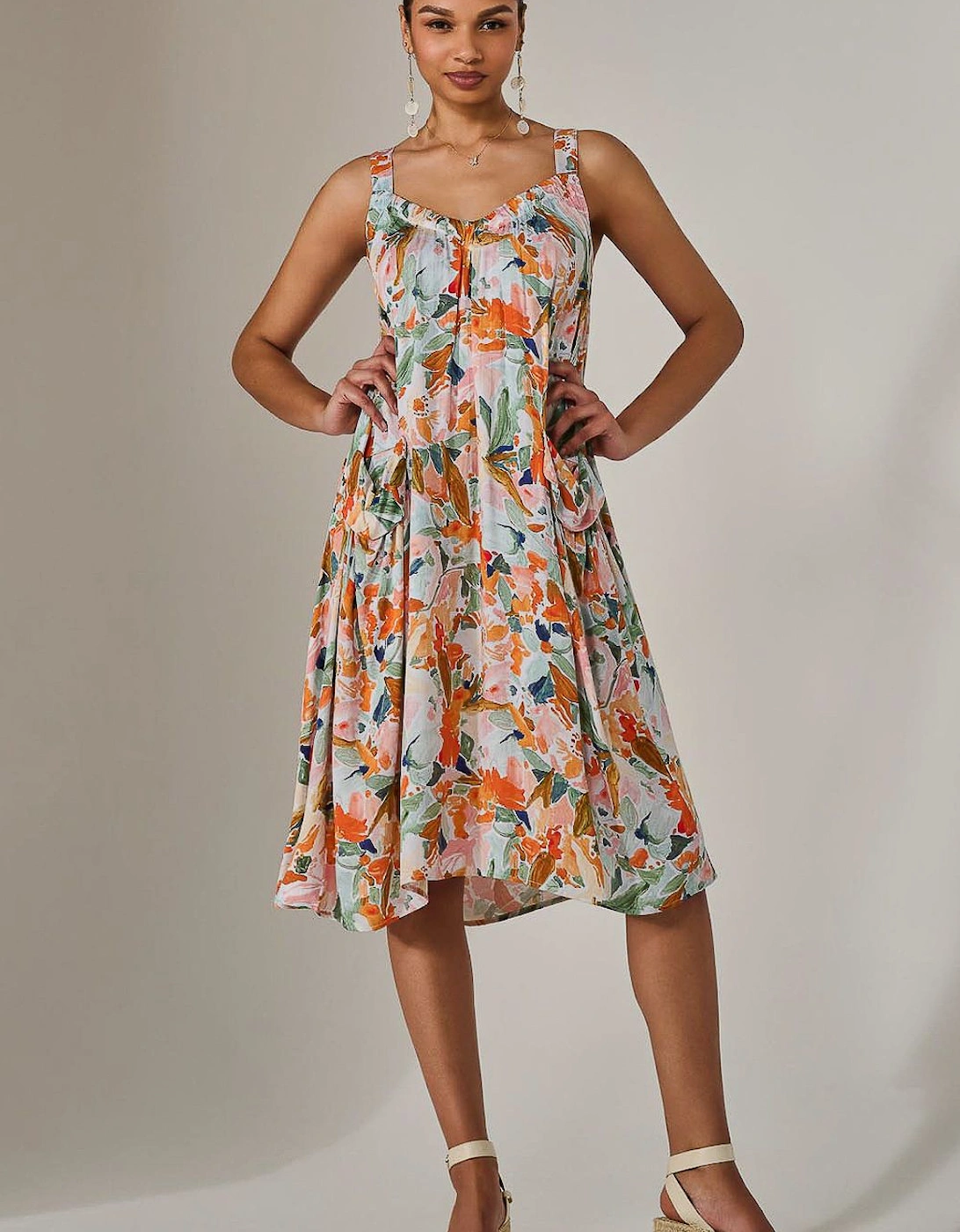 A-Line Pocket Smock Dress, 2 of 1