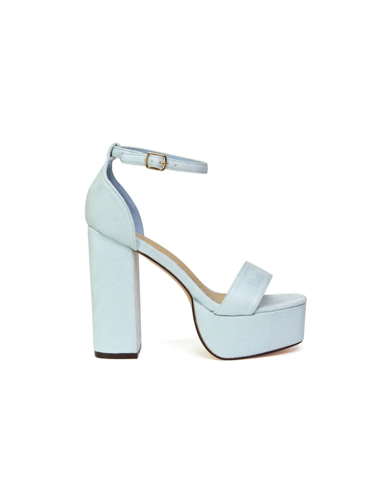 'Dotty' Chunky Block High Heel Ankle Strap Super High Platform Shoes