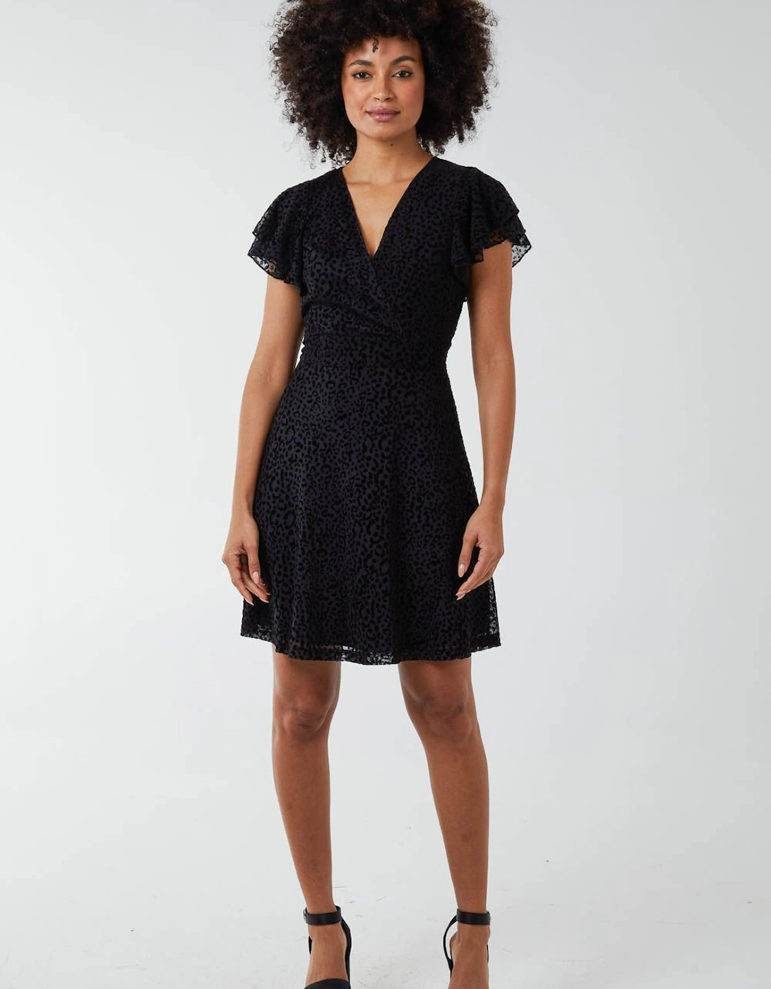 Leopard Velvet on Mesh Dress, 2 of 1