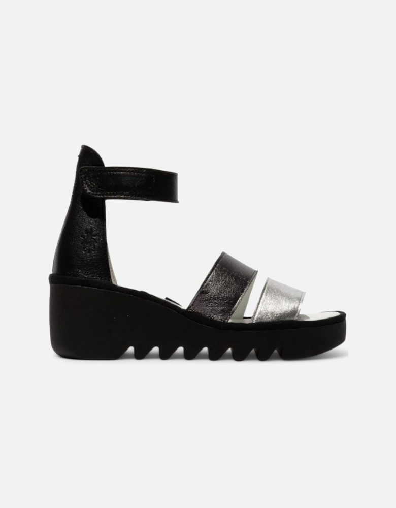 BONO290FLY Mousse Leather Sandals Espadrille Wedges