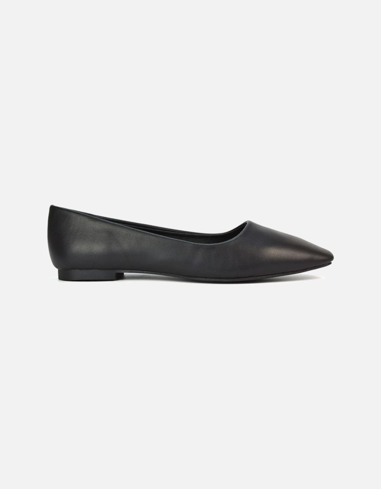 'Maci' Square Toe Slip On Flat Heel Ballerina Pumps