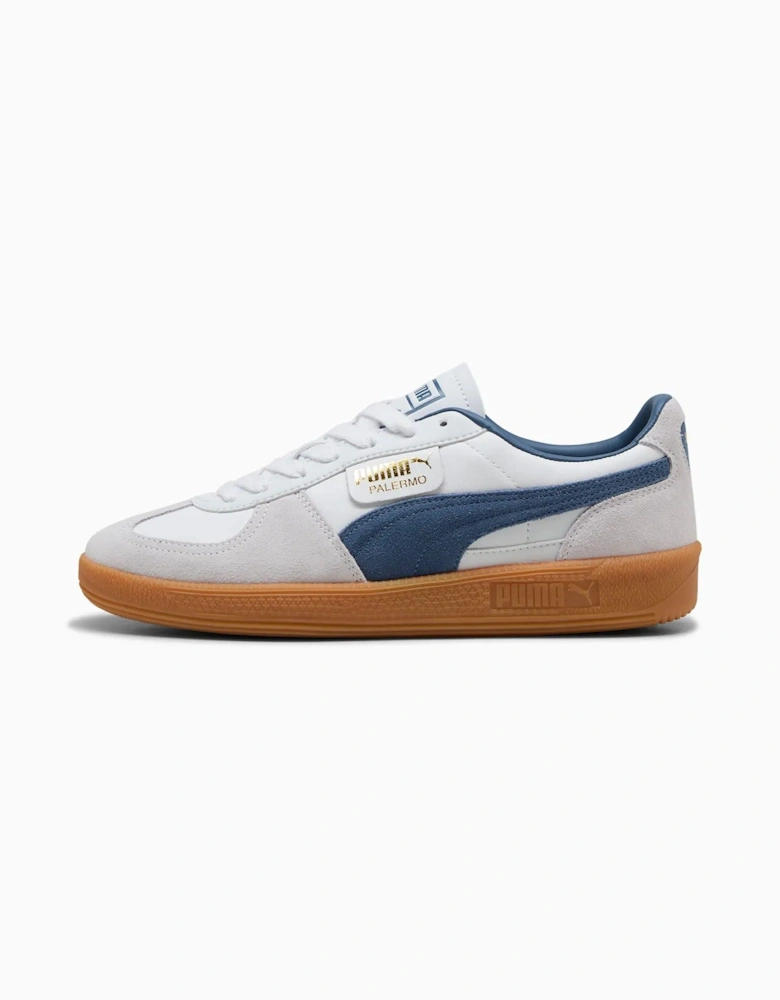 Palermo Leather Men's White/Blue Trainers