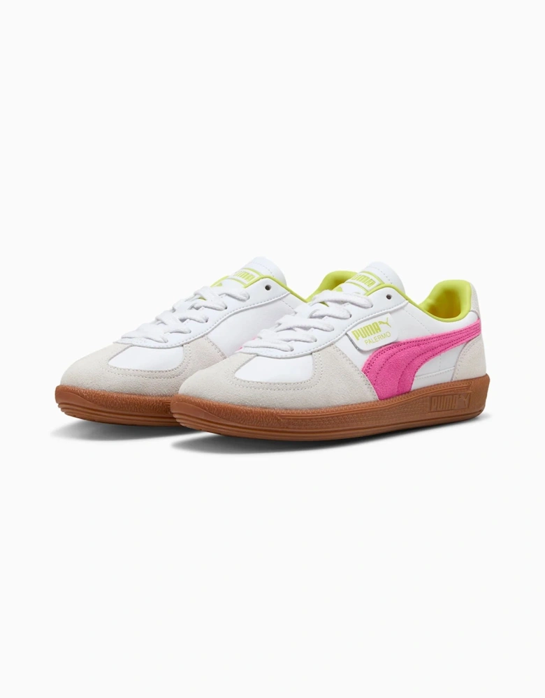 Palermo Leather Men's White/Pink Trainers
