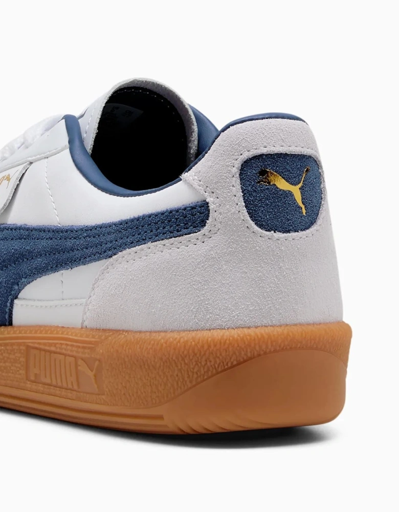 Palermo Leather Men's White/Blue Trainers