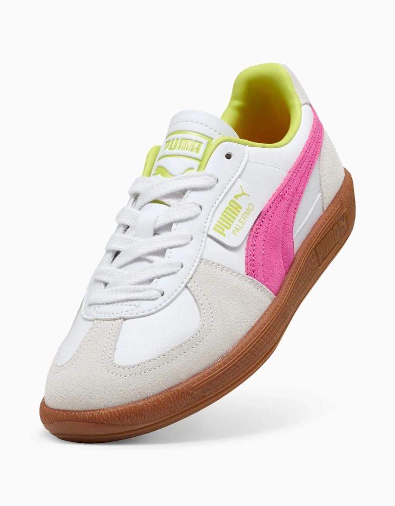 Palermo Leather Men's White/Pink Trainers