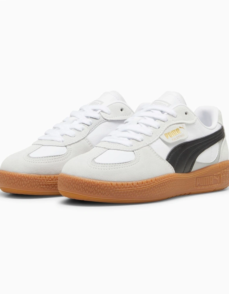 Palermo Moda Leather Women's Grey/Black Trainers