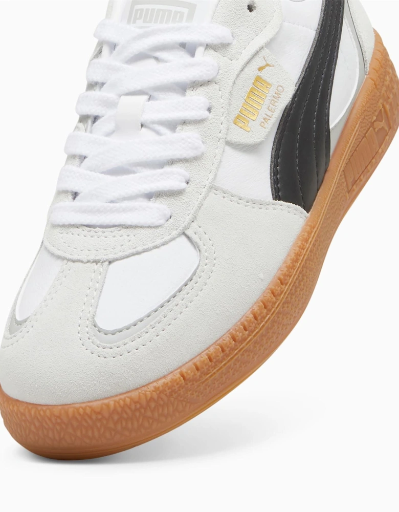 Palermo Moda Leather Women's Grey/Black Trainers