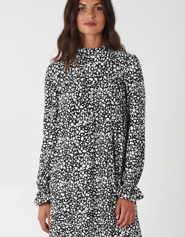 High Neck Smock Dress