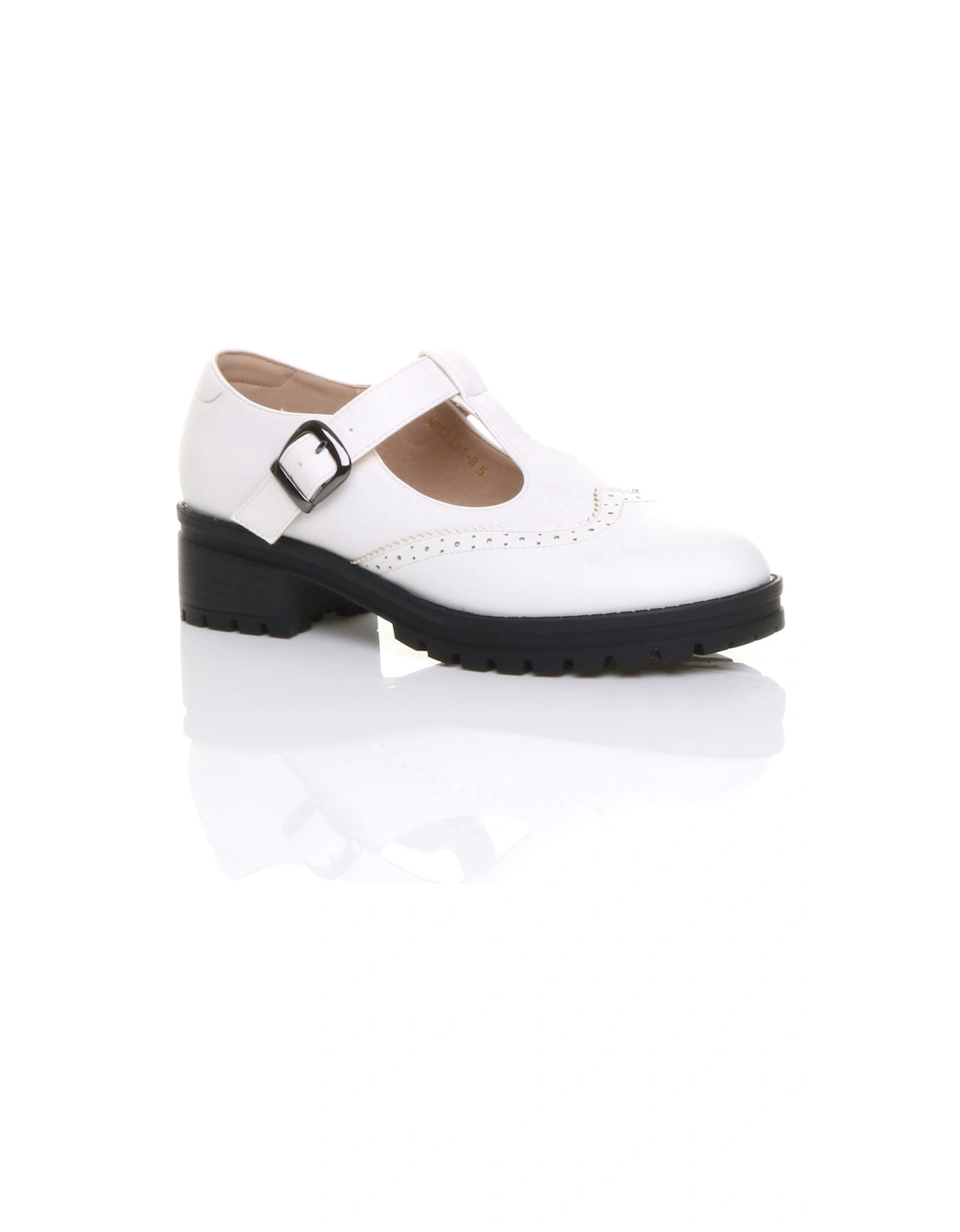 Mid  Heel Chunky Brogues Buckled T-Bar  Mary Janes, 2 of 1