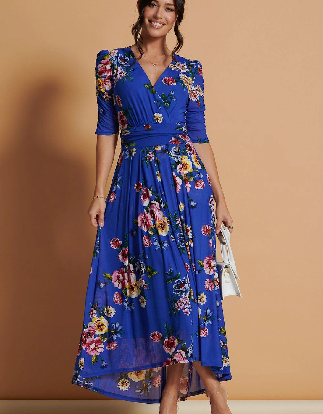 Haizley Floral Print Mesh Maxi Dress, 2 of 1