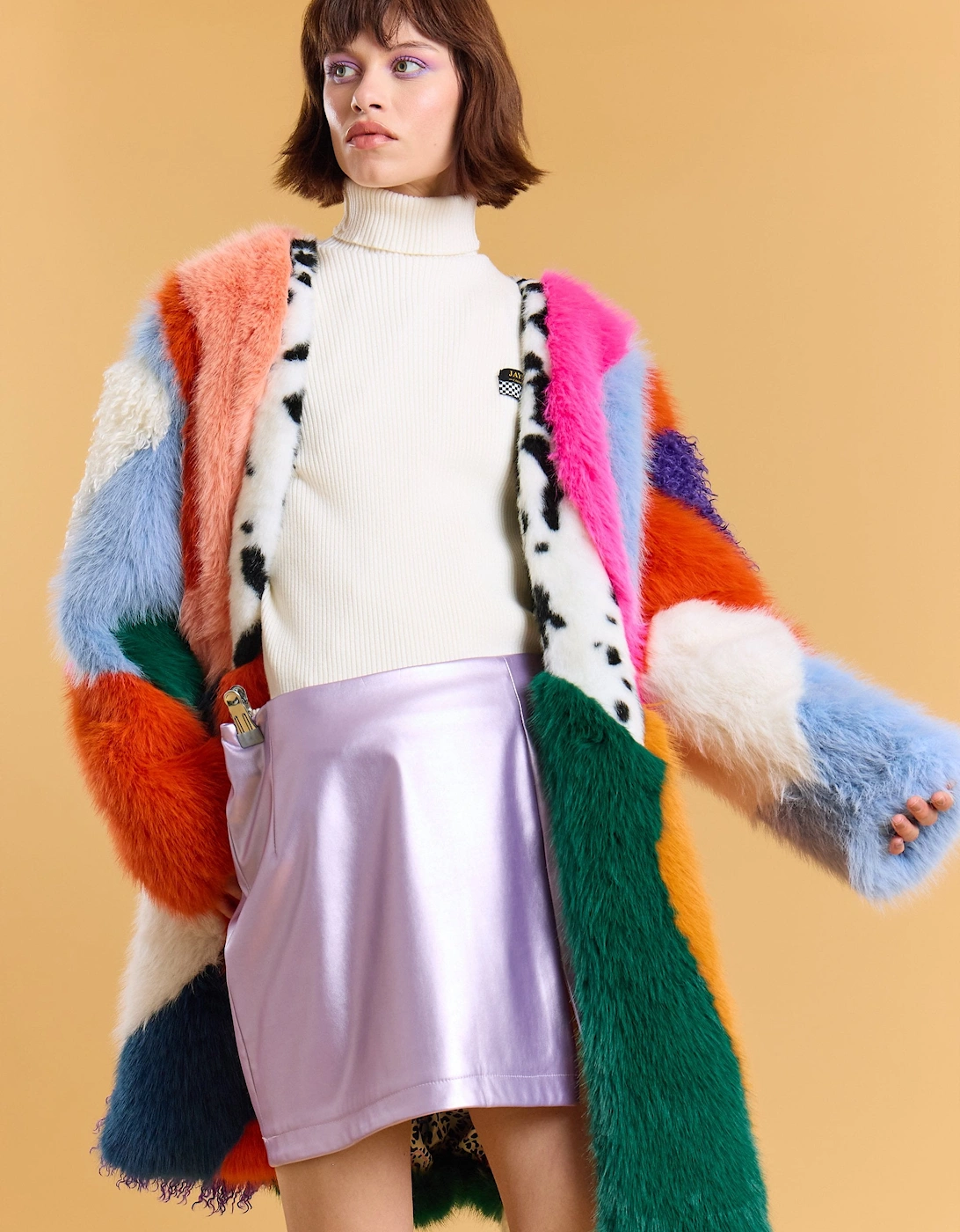 Hand Made Bamboo Lyocell Faux Fur Coat