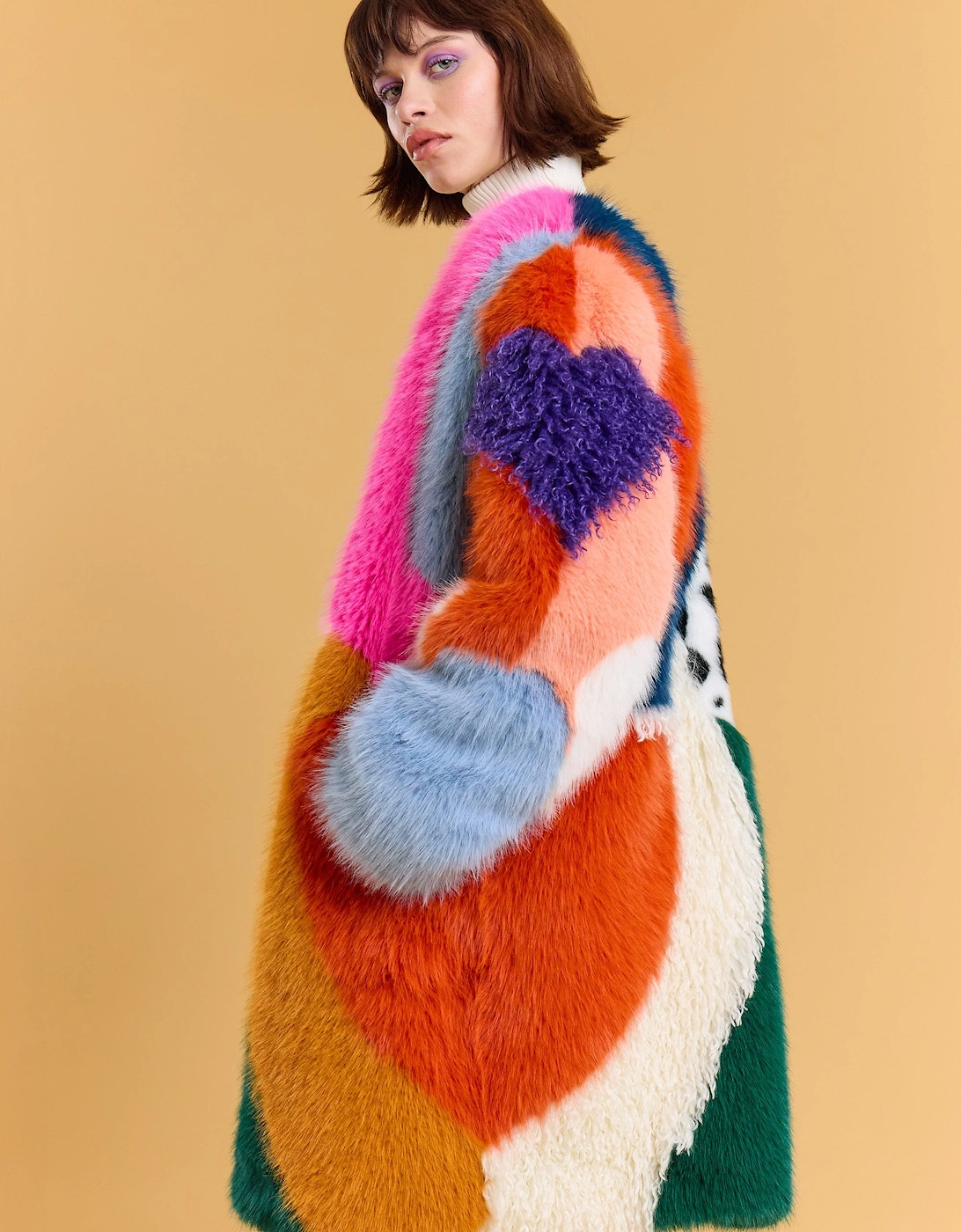 Hand Made Bamboo Lyocell Faux Fur Coat, 5 of 4