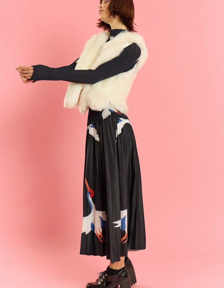 Cream Faux Fur Short Gilet