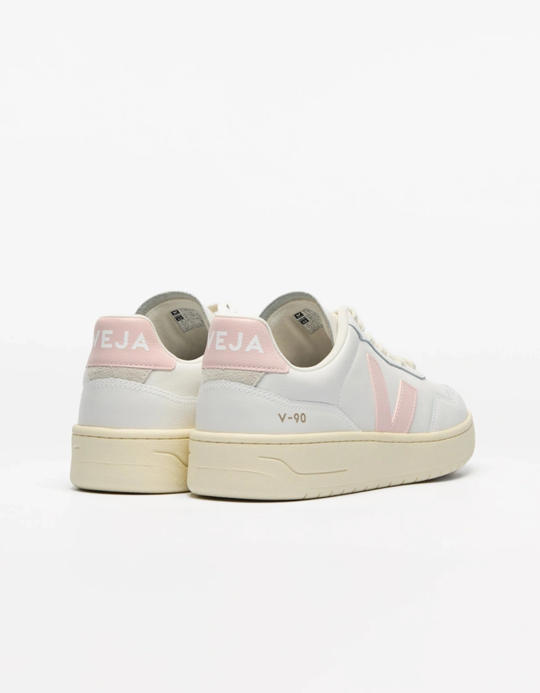 V-90 OT Leather Womens Trainers - White/Petale