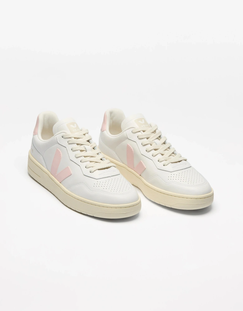 V-90 OT Leather Womens Trainers - White/Petale