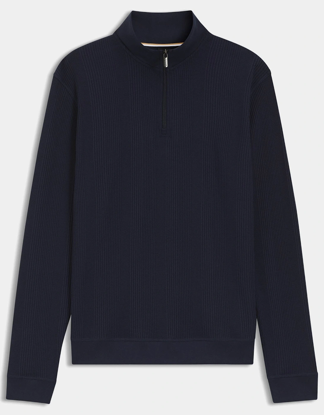 BOSS Orange Structure Mens 1/4 Zip Loungewear Top - Dark Blue 403