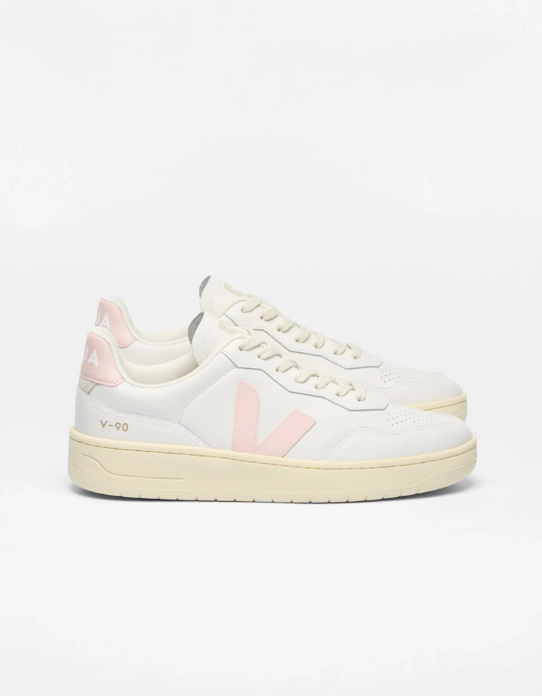 V-90 OT Leather Womens Trainers - White/Petale