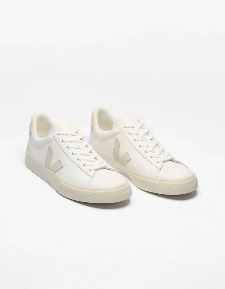 Campo Leather Mens Trainers - White/Natural Suede