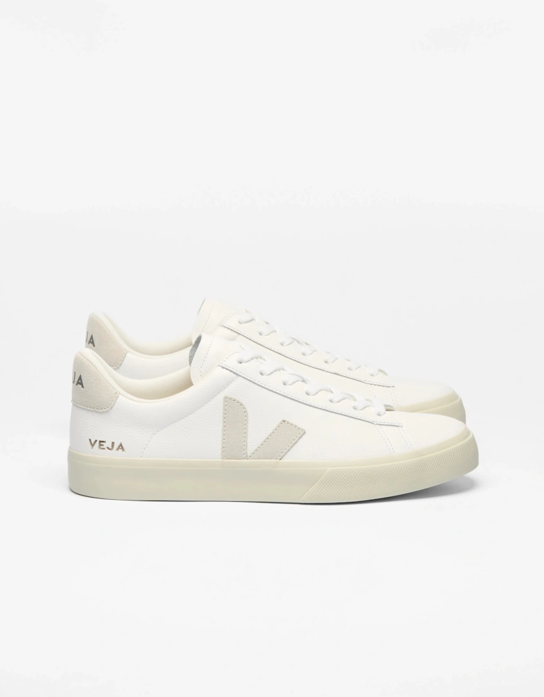 Campo Leather Mens Trainers - White/Natural Suede