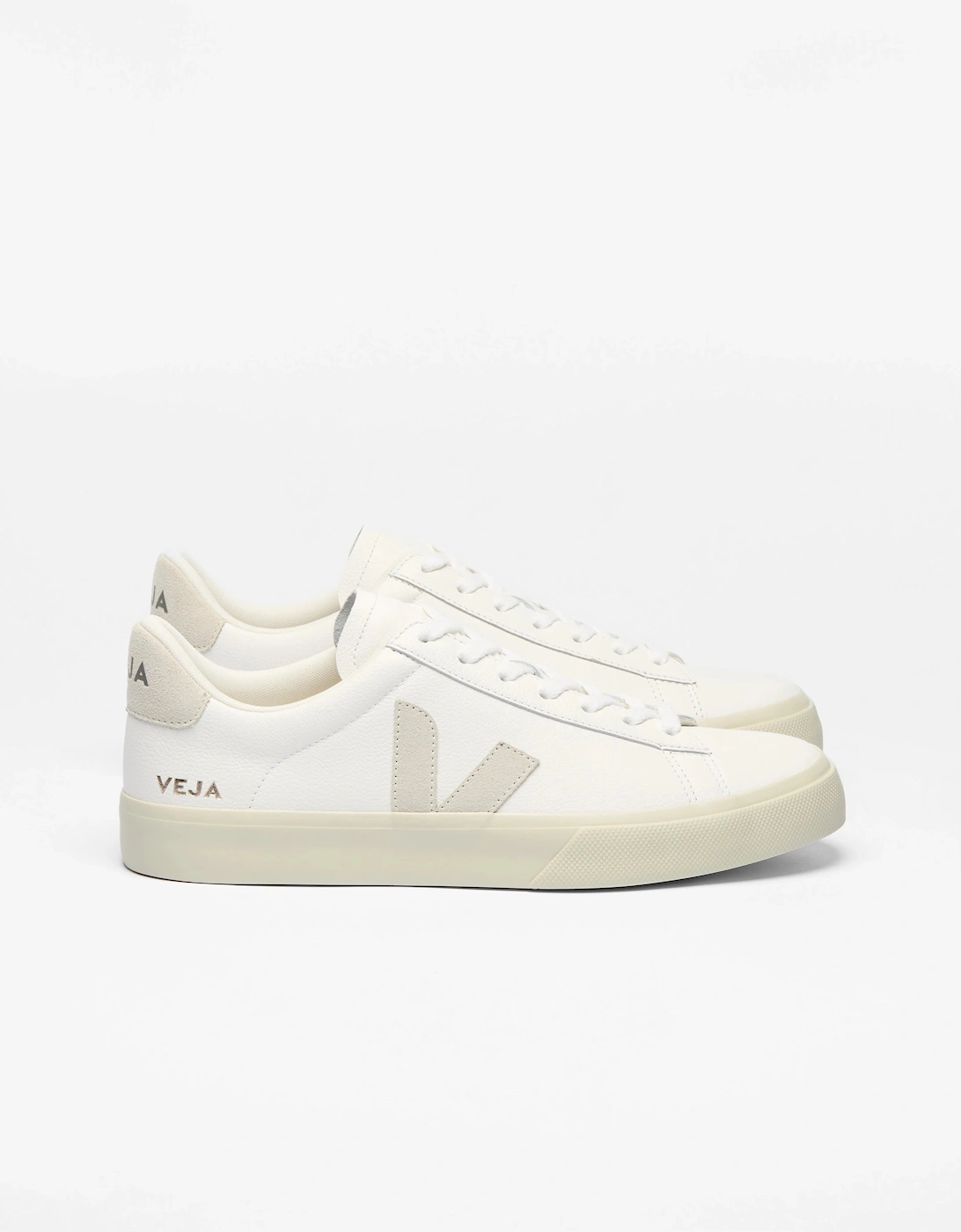 Campo Leather Mens Trainers - White/Natural Suede