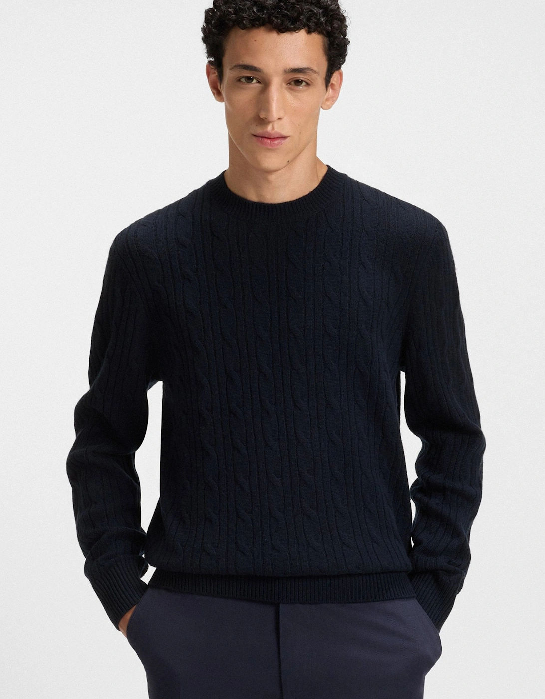 H Hetico Cable Sweater Black
