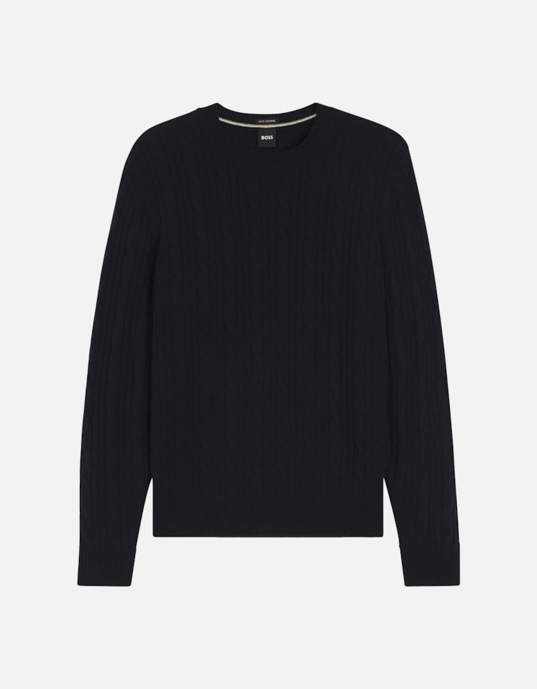 H Hetico Cable Sweater Black