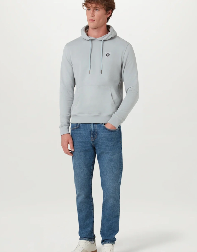 Patch Logo Hooded Top Grey