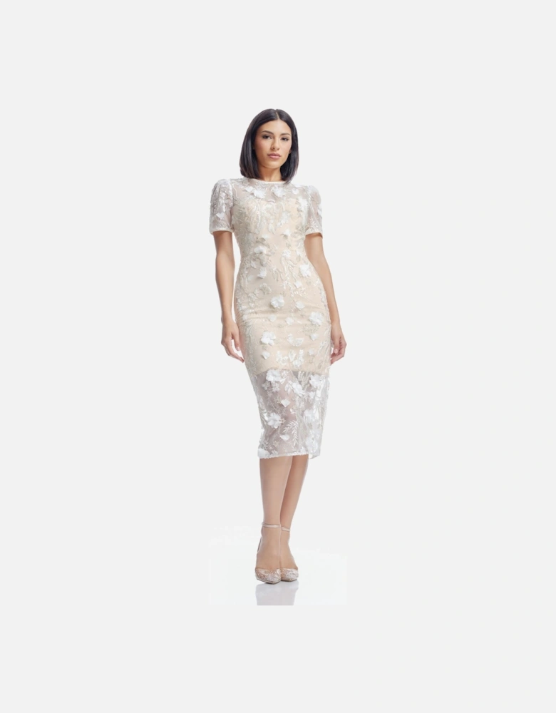 Lia Bodycon Midi Dress Floral