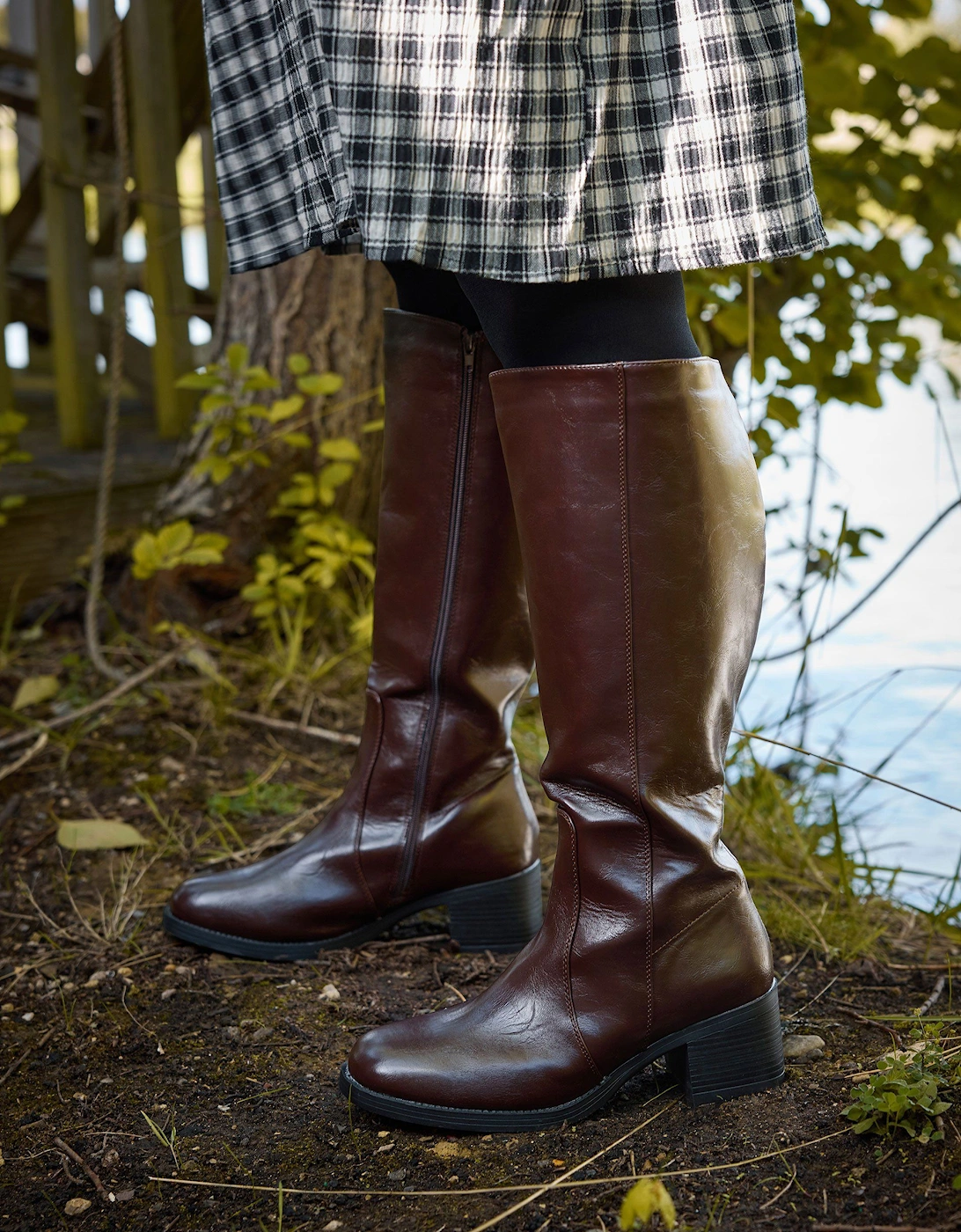 Square Toe Knee High Boots, 2 of 1