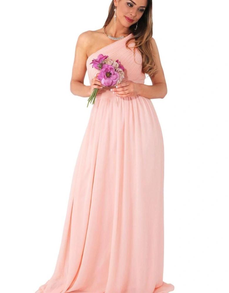 One Shoulder Evening Maxi Dress