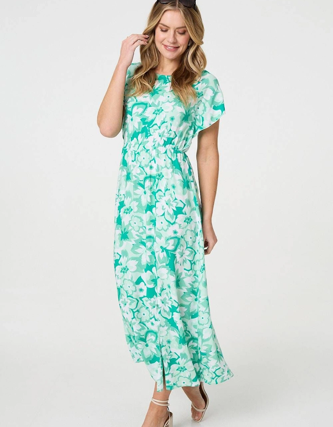 Floral Short Sleeve Maxi Dress, 2 of 1