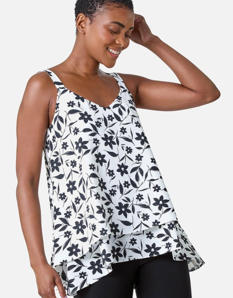 Floral Chiffon Cami Top