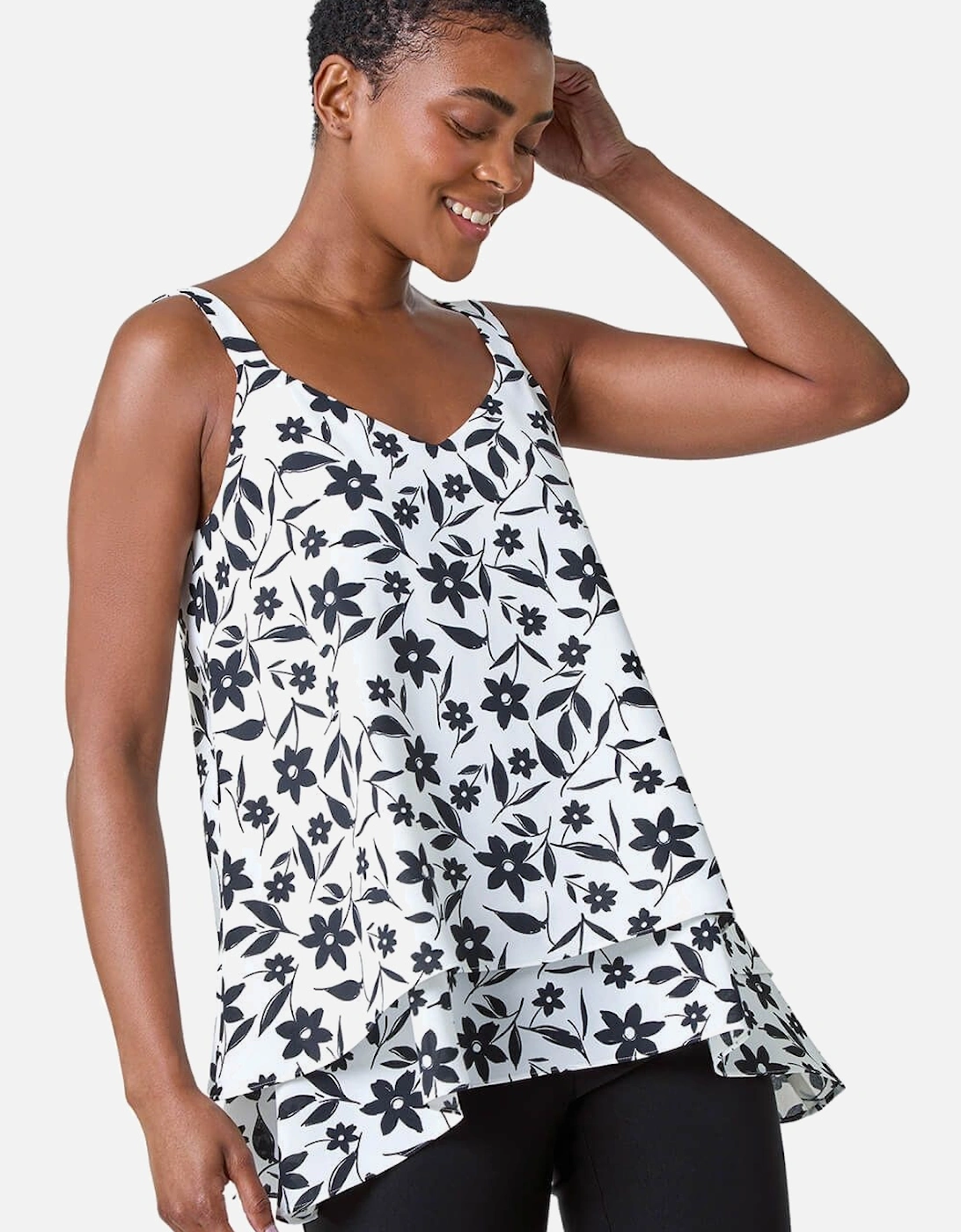 Floral Chiffon Cami Top, 2 of 1