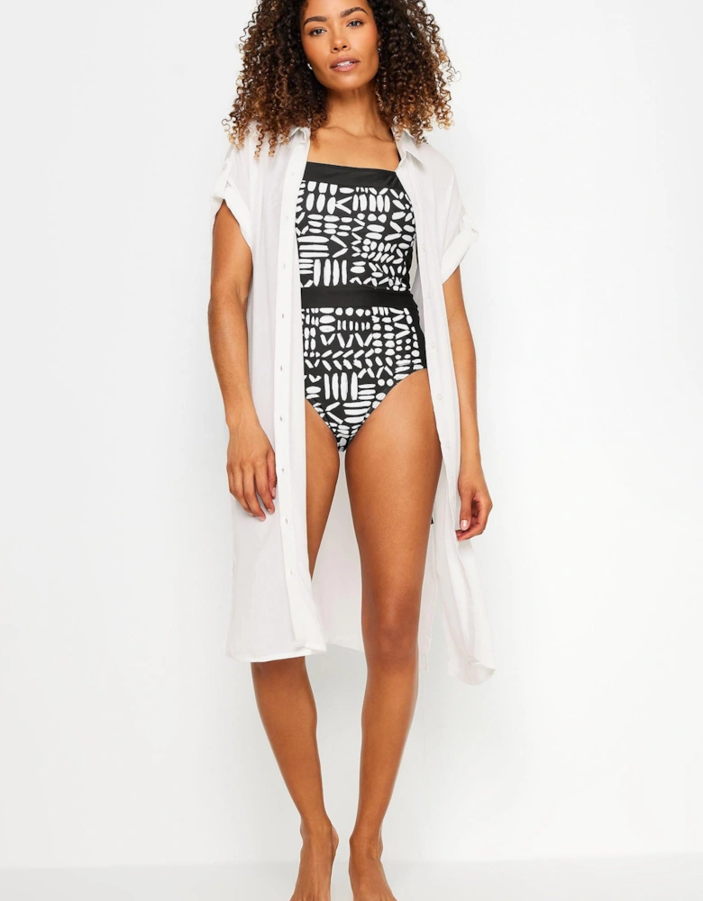 Short Sleeve Crinkle Shirt Dress