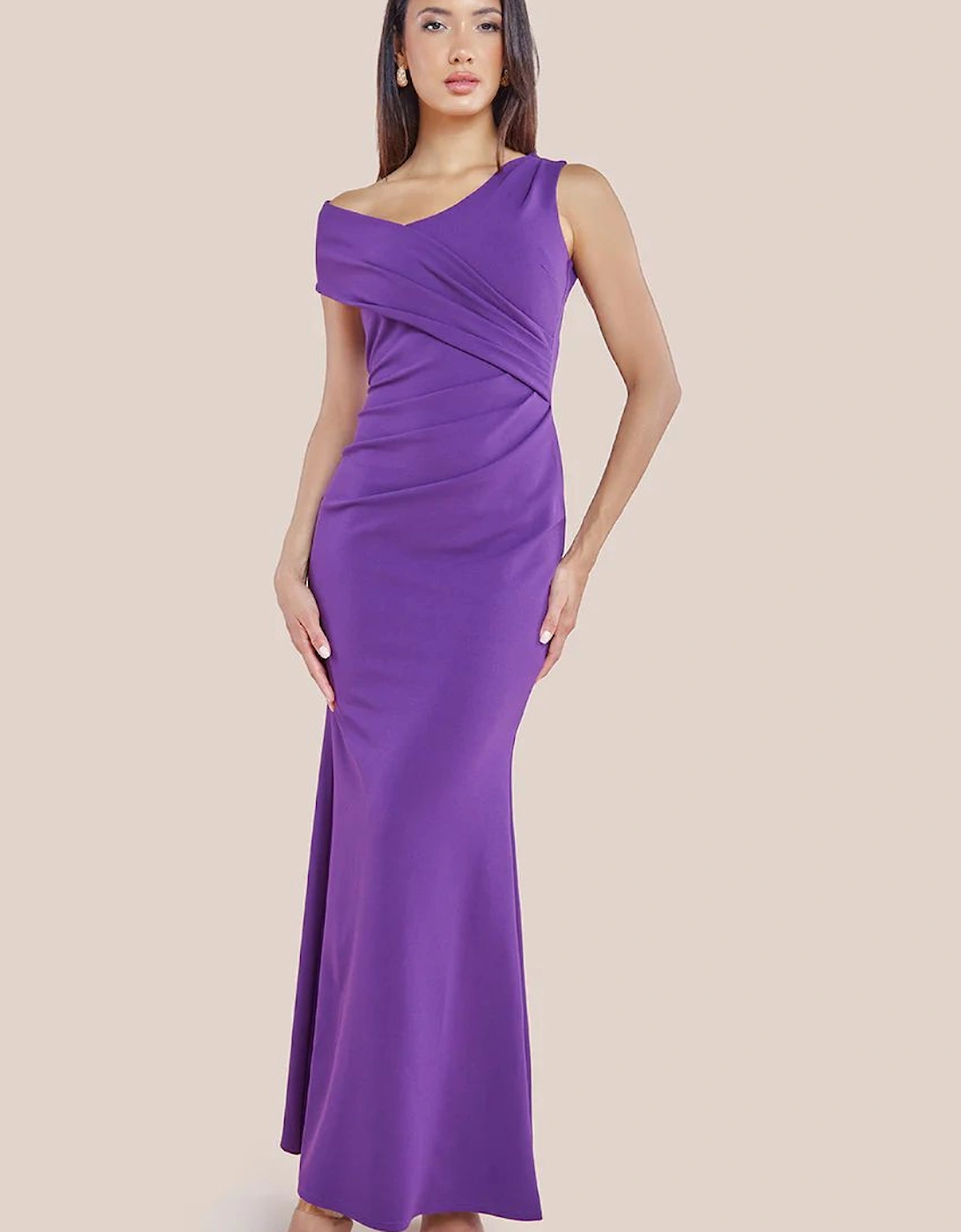 Scuba Crepe  Off The Shoulder Maxi, 2 of 1