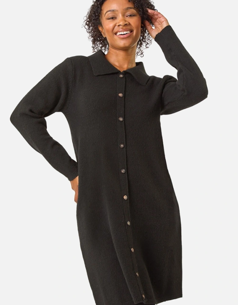 Petite Collared Knit Shift Dress