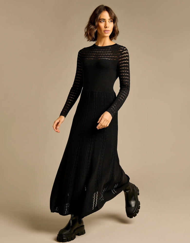Leah Black Knit Dress