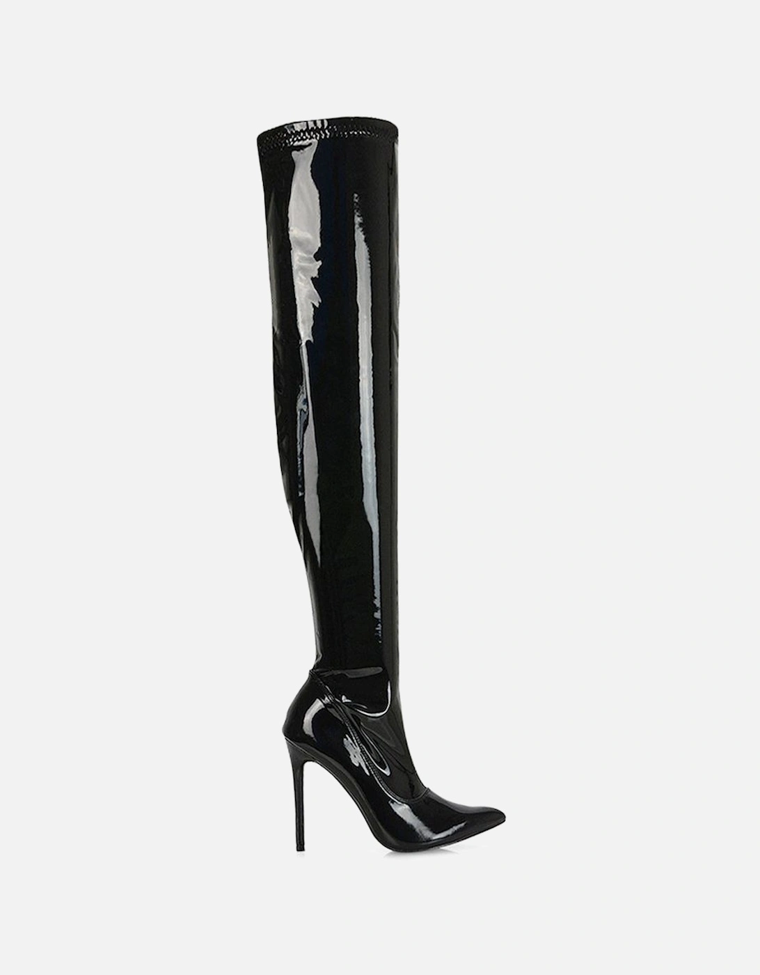 'Piper' Over The Knee Thigh High Heeled Boots With Zip, 2 of 1