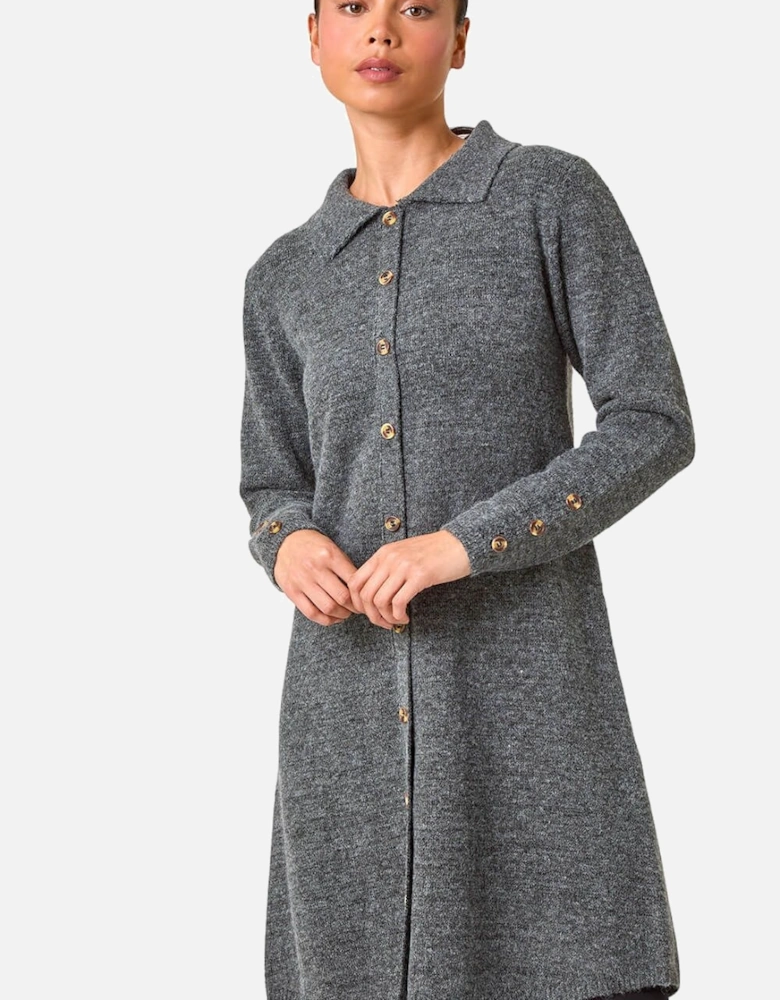 Petite Collared Knit Shift Dress