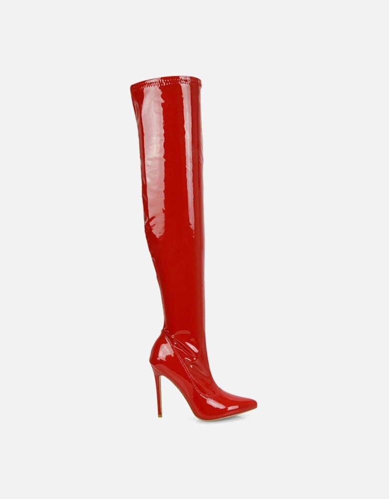 'Piper' Over The Knee Thigh High Heeled Boots With Zip