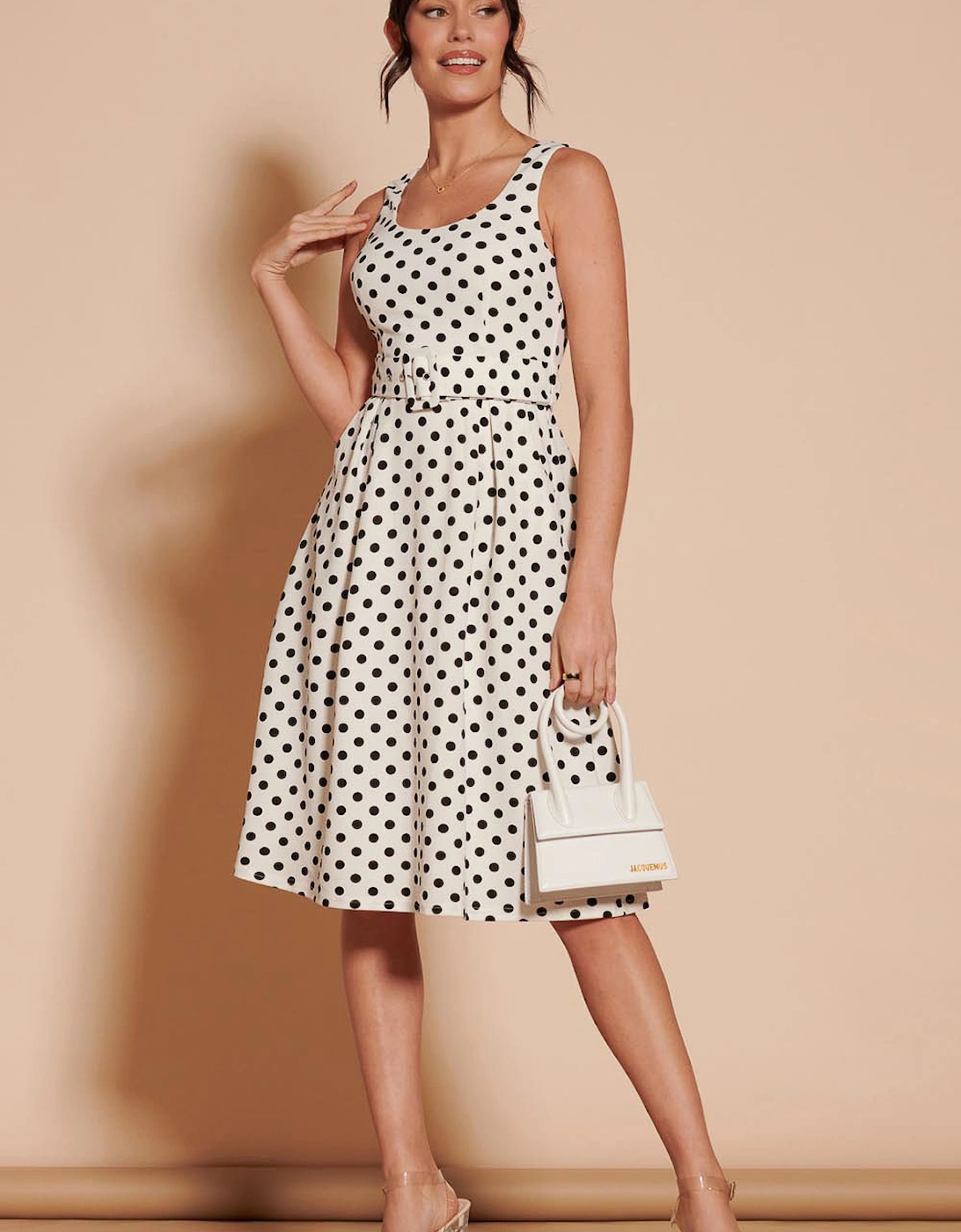 Polka Dot 1950's Inspired Swing Dress, 2 of 1